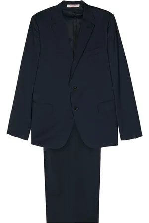 VALENTINO GARAVANI Jakkesæt, Herre, Blå, 2XL, Uld, Elegant Suit