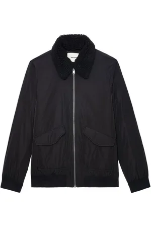 Zadig & Voltaire Jakke, Herre, Sort, M, Uld, Shearling-Collar Bomberjakke