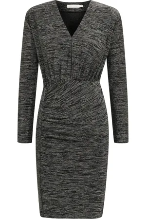 INWEAR Kjole, Dame, Grå, 2XL, Silver Ombre Draped Dress