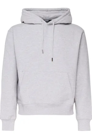 Jacquemus Sweathshirts & Hoodies, Herre, Grå, 2XL, Bomuld, Embroidered Logo Hoodie