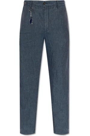 Paul & Shark Bukser, Herre, Blå, S, Linen Chino Bukser med Snøre