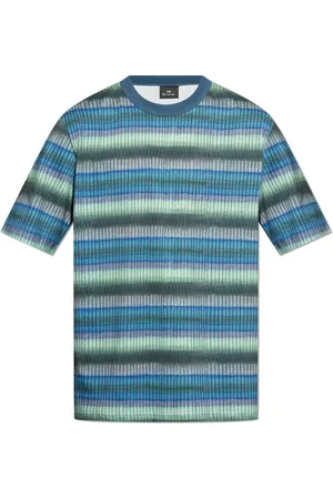 Paul Smith Top, Herre, Blå, L, Bomuld, T-shirt med mønster