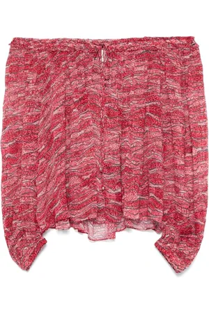 Isabel Marant Top, Dame, Lyserød, S, Uld, Off-Shoulder Elastisk Top