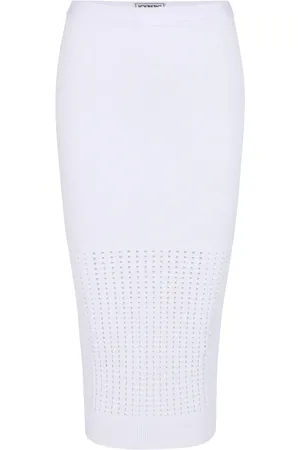 Iceberg Nederdel, Dame, Hvid, S, Bomuld, Hvid nederdel med perforeringer
