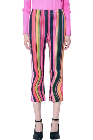 Issey Miyake Bukser, Dame, Flerfarvet, XL, Polyester, Pleated Warp Pants