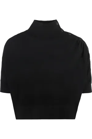 Pinko Strik, Dame, Sort, M, Uld, Ribstrikket Kortærmet Sweater