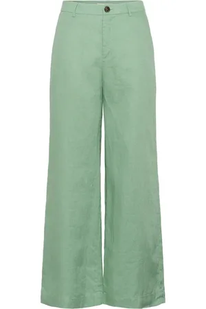 Part Two Bukser, Dame, Grøn, 2XL, Linned, Wide Leg Linnedbukser