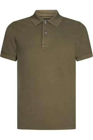 Tom Ford Top, Herre, Brun, M, Bomuld, Kortærmet poloshirt