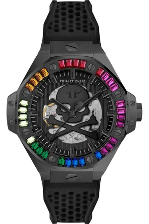 Philipp Plein Tilbehør, Herre, Flerfarvet, ONE SIZE, Skeleton Royal 46mm Ur