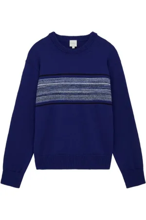 Paul Smith Strik, Herre, Blå, S, Bomuld, Crew Neck Striktrøje