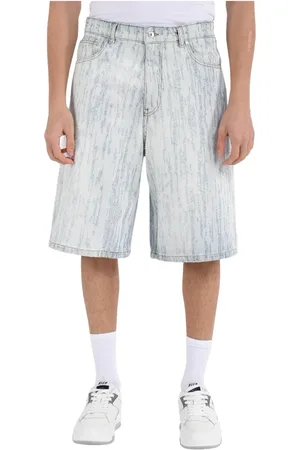 Msgm Shorts, Herre, Blå, L, Denim, Ødelagte denim Bermuda shorts