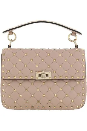 VALENTINO GARAVANI Taske, Dame, Lyserød, ONE SIZE, Uld, Taskepyntet med nitter og quilt