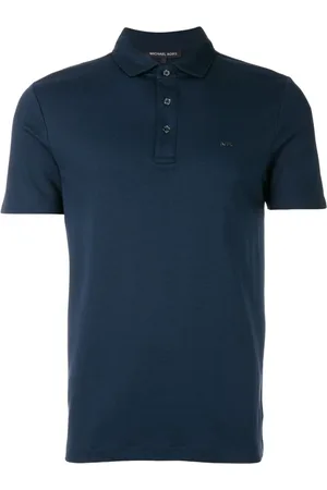 Michael Kors Top, Herre, Blå, 2XL, Bomuld, Blå Polo Skjorte Klassisk Stil