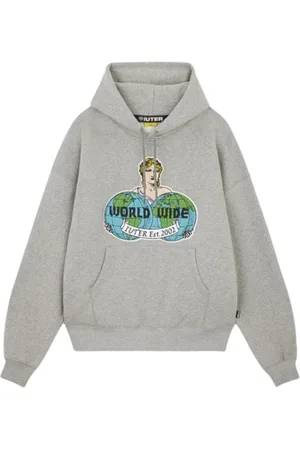 IUTER Sweathshirts & Hoodies, Herre, Grå, XL, Verdensomspændende hættetrøje - Lysegrå