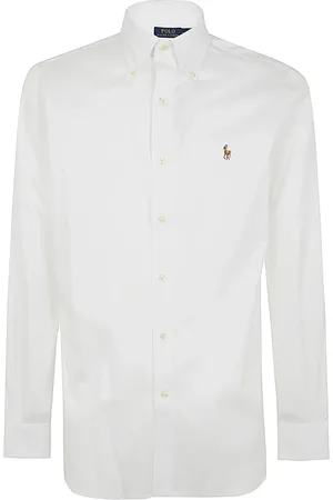 Ralph Lauren Skjorte, Herre, Hvid, XL, Bomuld, Casual Skjorte