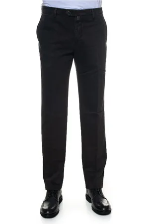 Kiton Bukser, Herre, Grå, W36, Håndlavede brune chinos med stålknapper