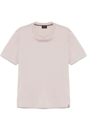 BRIONI Top, Herre, Brun, S, Taupe Crew Neck T-shirt