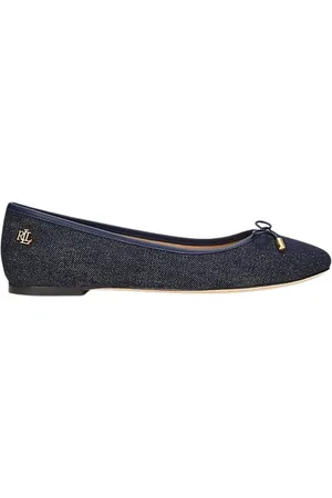 Ralph Lauren Sko, Dame, Blå, 40 EU, Denim, Jayna Denim Flat