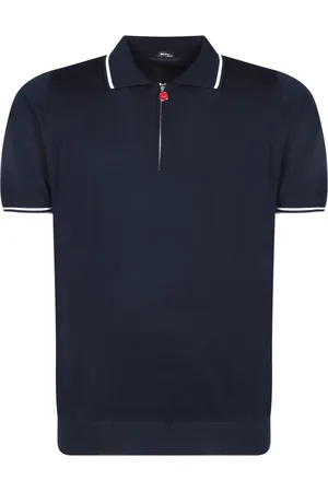 Kiton Top, Herre, Blå, S, Bomuld, Polo Shirt