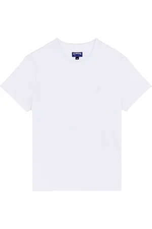 Vilebrequin Top, Herre, Hvid, L, Ensfarvet unisex T-shirt i frotté