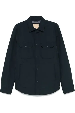 Woolrich Skjorte, Herre, Blå, M, Blå trykknap skjorte med lommer