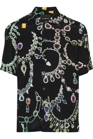 John Richmond Skjorte, Herre, Sort, L, Jewellery Stones Shirt