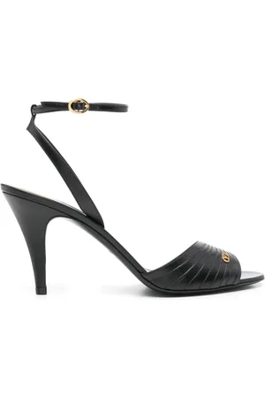 VALENTINO GARAVANI Sko, Dame, Sort, 39 EU, Læder, VLogo Signature Højhælede Sandaler