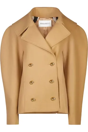 Nina Ricci Frakke, Dame, , M, Uld, Varm Uldfrakke Kokon Skåret