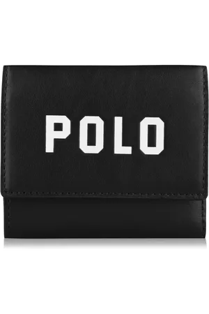 Ralph Lauren Tilbehør, Dame, Sort, ONE SIZE, Læder, Logo Wallet Sort Læder Kortlommer