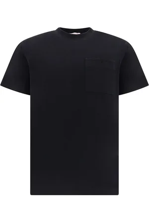 VALENTINO GARAVANI Top, Herre, Sort, S, Bomuld, Signature Vlogo Bomulds T-shirt