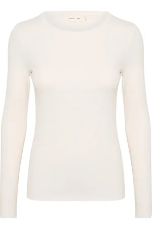 INWEAR Top, Dame, Hvid, 2XS, Bomuld, Base Langærmet Top