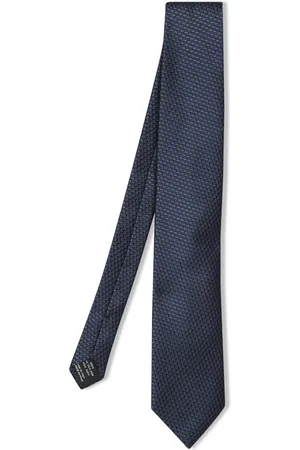 Tom Ford Tilbehør, Herre, Blå, ONE SIZE, Geometrisk Silketie