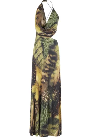 Amazuìn Kjole, Dame, Flerfarvet, ONE SIZE, Jungle Print Asymmetrisk Kjole