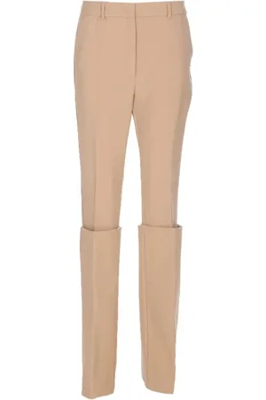 Sportmax Bukser, Dame, Brun, S, Uld, Ferien Pant Sabbia Stilfuld Mode
