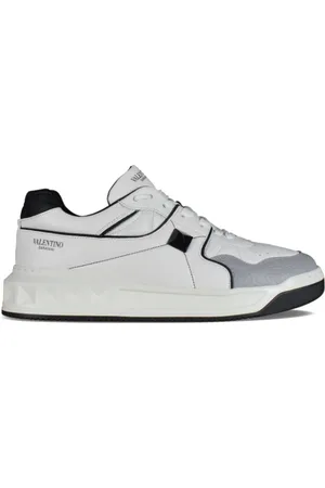 VALENTINO GARAVANI Sko, Herre, Hvid, 42 1/2 EU, Læder, Hvide Læder One Stud Sneakers