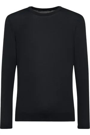 Kiton Strik, Herre, Blå, S, Uld, Crew Neck Sweater