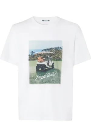 Jacob Cohen Top, Herre, Hvid, XL, Bomuld, Golf-tema Bianco T-shirt Ss25