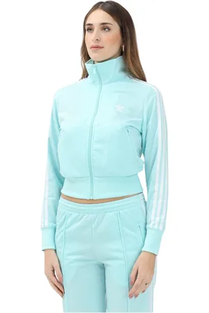 adidas Sweathshirts & Hoodies, Dame, Blå, S, Firebird Zip Sweater Classics Grøn Kvinder