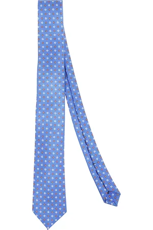 Errico Formicola Tilbehør, Herre, Blå, ONE SIZE, Uld, Luksus Silkeslips