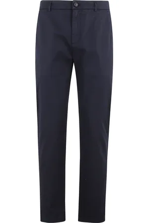 DEPARTMENT FIVE Bukser, Herre, Blå, W36, Bomuld, Slim Crop Piquet Chino Bukser