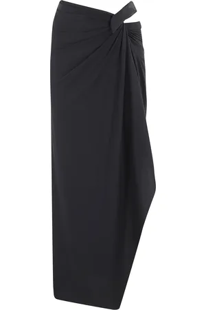 Amazuìn Nederdel, Dame, Sort, ONE SIZE, Sort foran draperet asymmetrisk nederdel