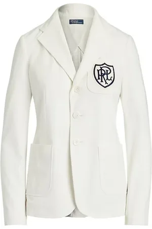 Ralph Lauren Jakke, Dame, Hvid, L, Uld, Stilfuldt Sako Tøj til Mænd