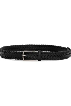 Bottega Veneta Tilbehør, Herre, Sort, 110 CM, Læder, Flettet Læder Polstret Bælte