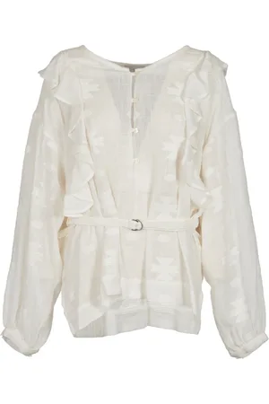 IRO Bluser & Skjorter, Dame, Hvid, XS, Bomuld, Broderet Oversized Skjorte