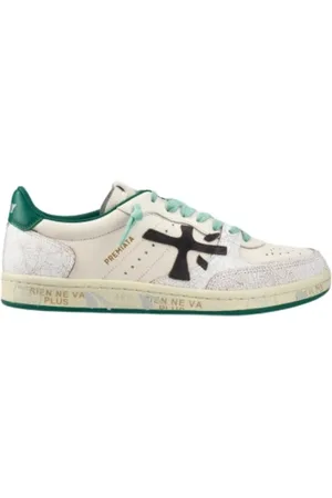 Premiata Sko, Dame, Flerfarvet, 40 EU, Læder, Ler Læder Sneakers med Gummisål
