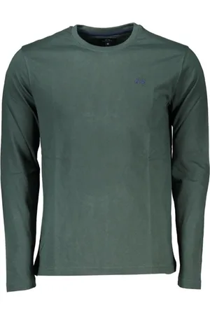 La Martina Top, Herre, Grøn, 2XL, Bomuld, Elegant grøn T-shirt med broderi