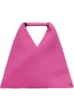 Maison Margiela Taske, Dame, Lyserød, ONE SIZE, Læder, Trekantet silhuet håndtaske japansk fuchsia