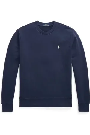 Ralph Lauren Sweathshirts & Hoodies, Herre, Blå, 2XL, Bomuld, Blå langærmet bomuldst-shirt