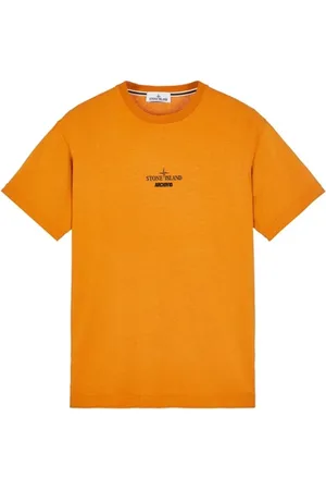 Stone Island Top, Herre, , L, Bomuld, Slim-Fit T-shirt med logo broderi