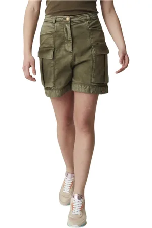 Pinko Shorts, Dame, Grøn, 2XS, Denim, Denim Shorts
